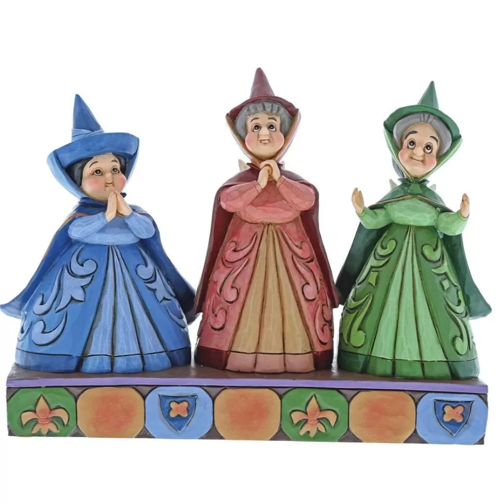 Jim Shore 4059734 Disney Royal Guests Three Fairies Figurine Clearance