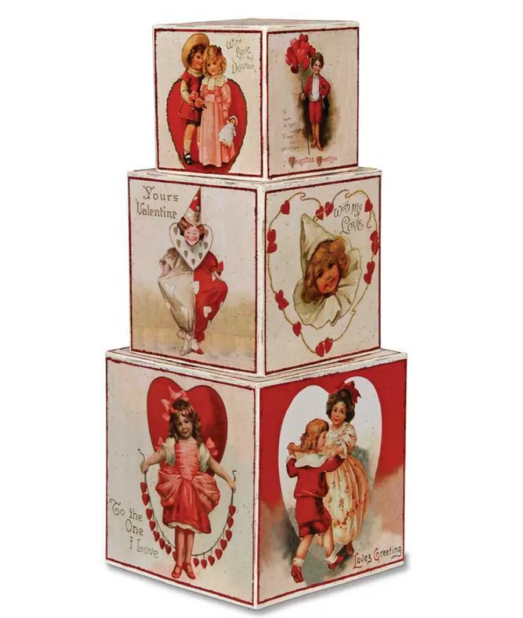 Bethany Lowe Tp4142 Sweetheart Blocks Set Of 3 Cheap