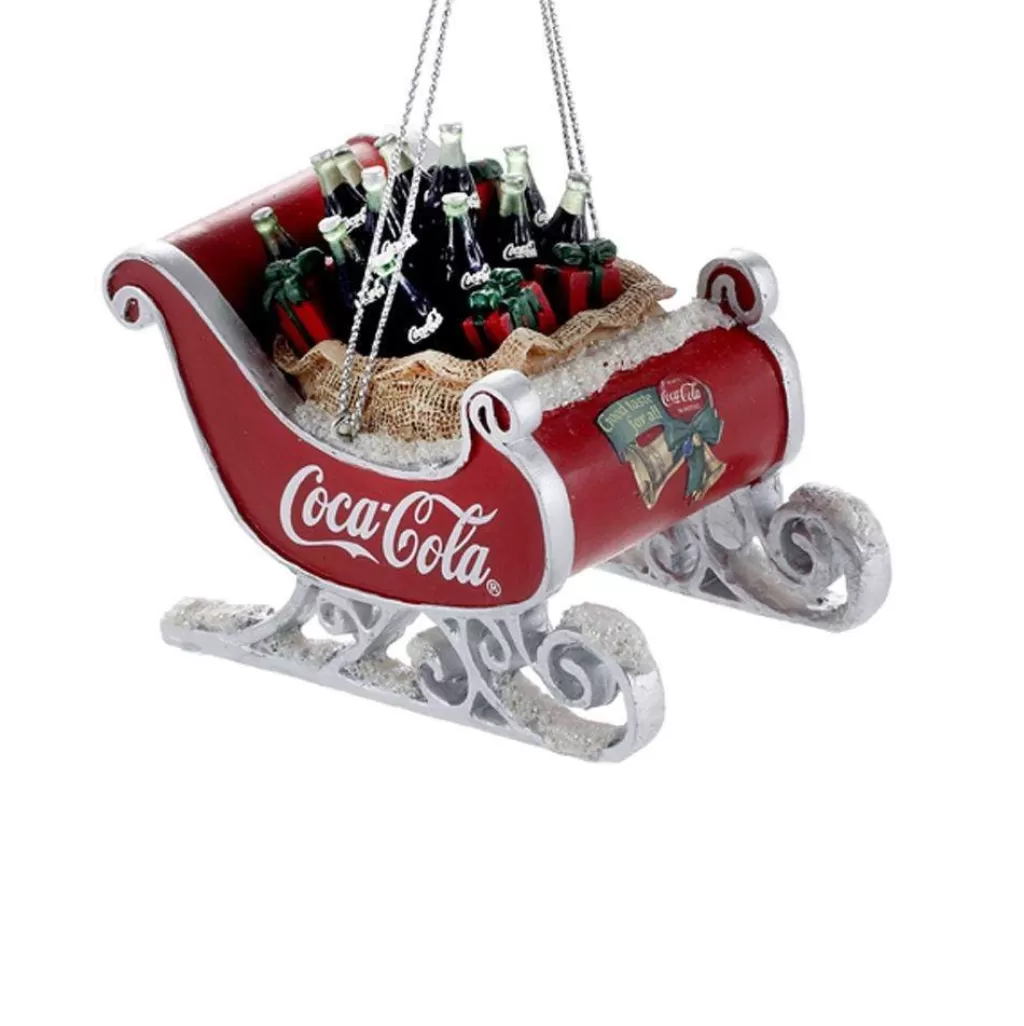 Kurt Adler Cc2155 Kurt S. Adler Coca-Cola Sleigh Ornament Clearance