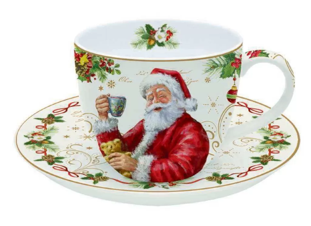 Easy Life Christmas Tableware: Cup And Saucer In High Quality Fine China Cheap