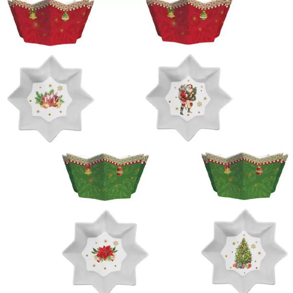 Easy Life Christmas Tableware: Set 4 Porcelain Bowls In Colour Box Clearance