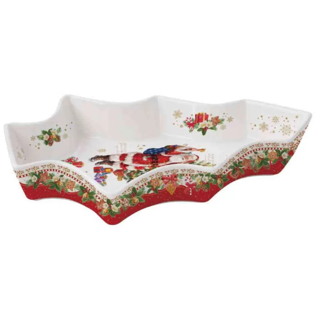 Easy Life Tableware Porcelain Plate Xmas Tree Shape 21.5X28.5 Cm Flash Sale