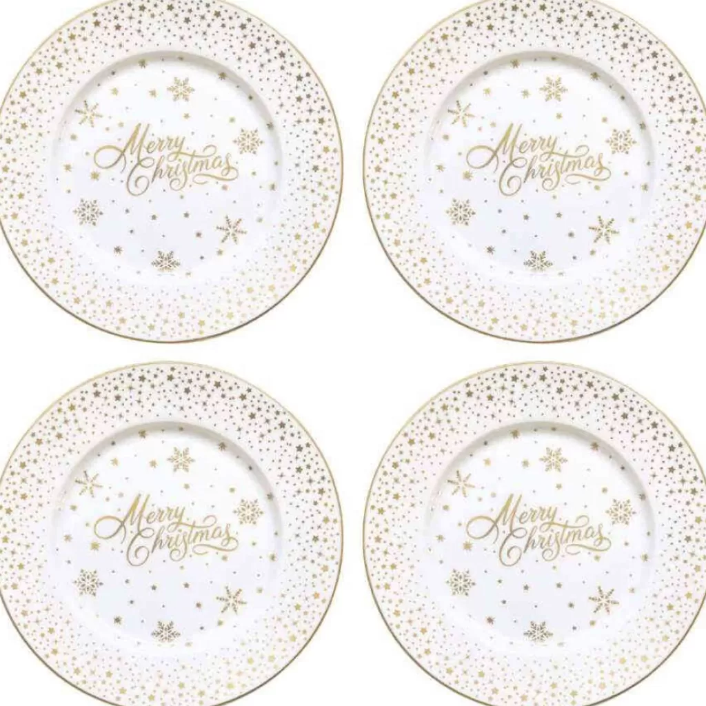 Easy Life Tableware Set 4 Porcelain Dessert Plates 19 Cm New
