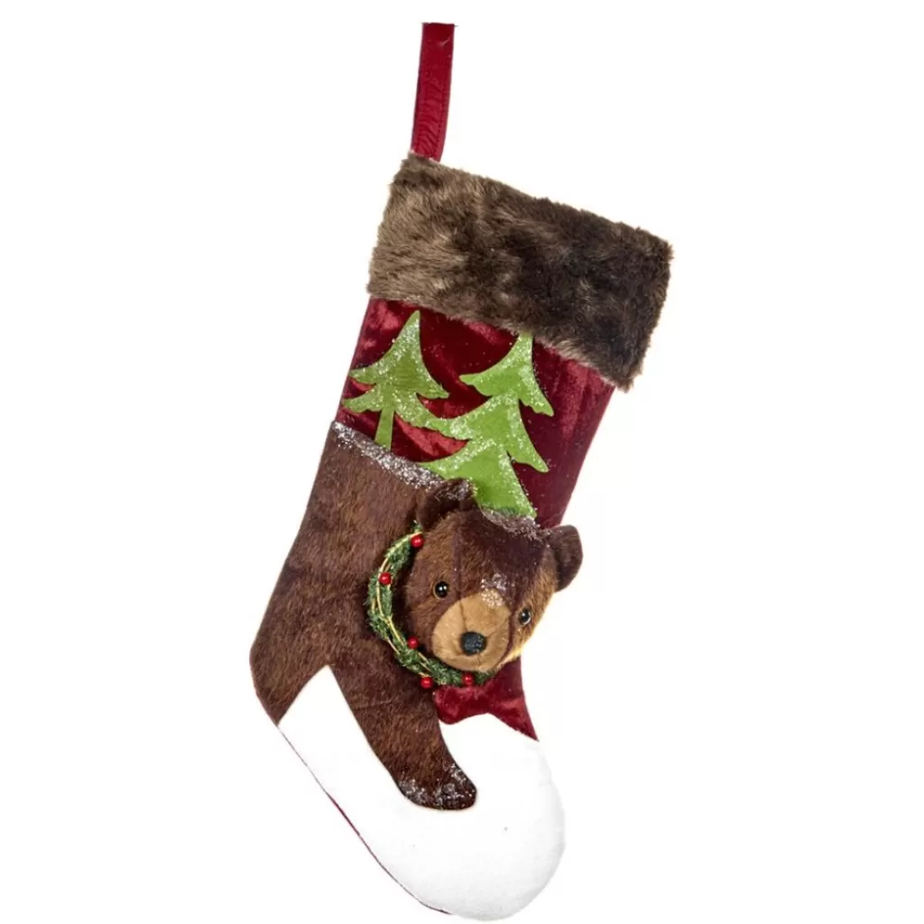 Goodwill Fabric Bear Stocking Brown Tr 28345 Sale