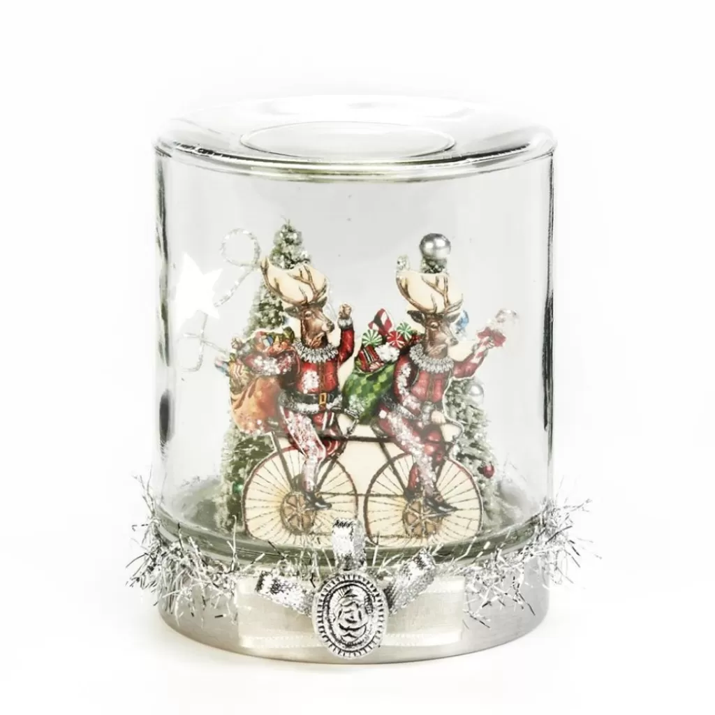 Goodwill Glass Cycling Deer In Jar Y 28203 Clearance