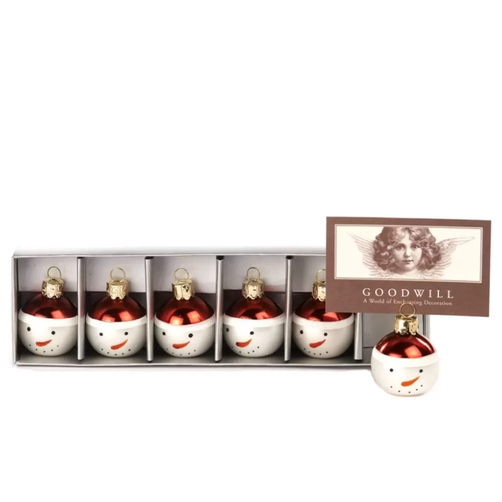 Goodwill Glass Snowman Cardholder Box 6 P 36646 Store