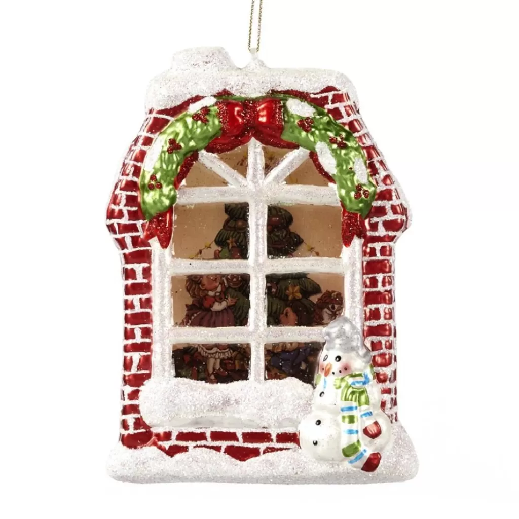 Goodwill Glass Xmas Scene Window Ornament Tr 27006 Store