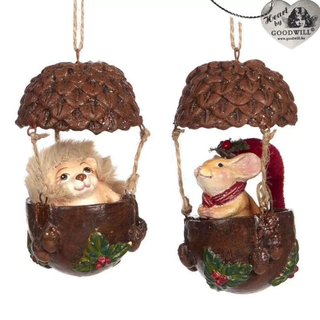 Goodwill Goodill Belgium 2020 B 94514 Mouse Hedgehog In Acorn Balloon 2 Assorted Store
