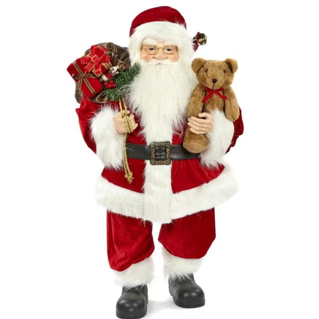 Goodwill Belgium Santa With Bear And Bag C 16009 Cheap