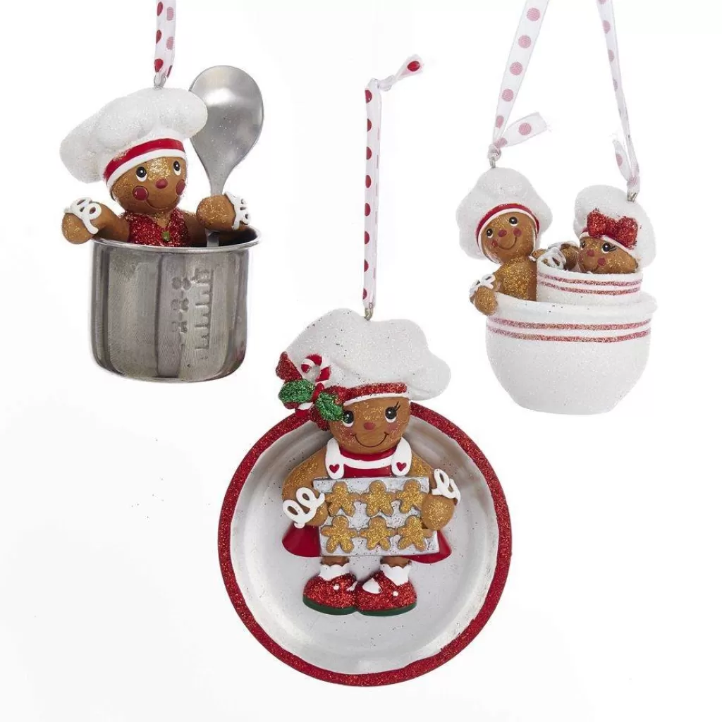 Kurt Adler H5145 Kurt S. Adler Gingerbread Ornament 3 Assorted In Cup Fashion