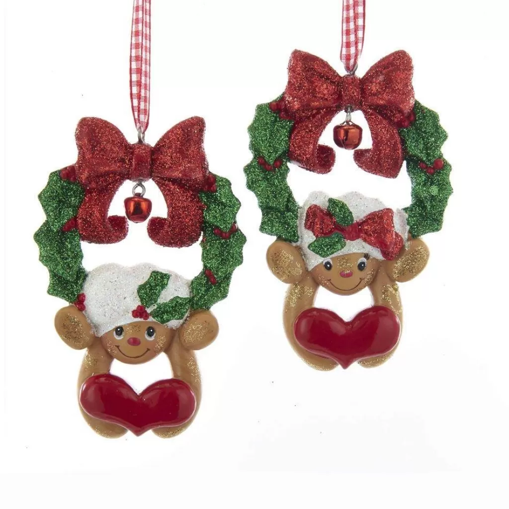 Kurt Adler H5525 Kurt S. Adler Gingerbread Boy & Girl Wreath 2 Assorted Shop