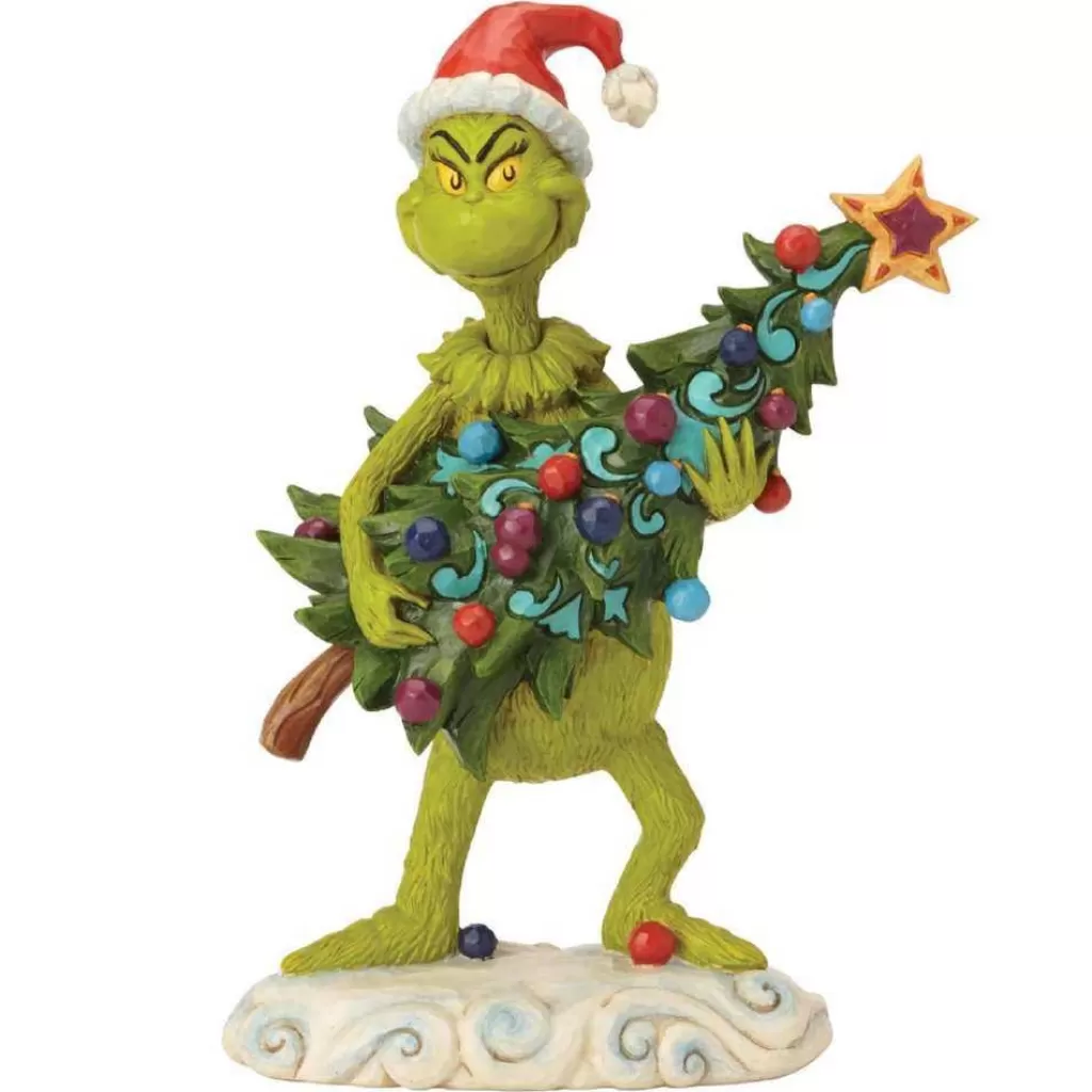 Jim Shore 6002067 Grinch Stealing Tree Figurine New