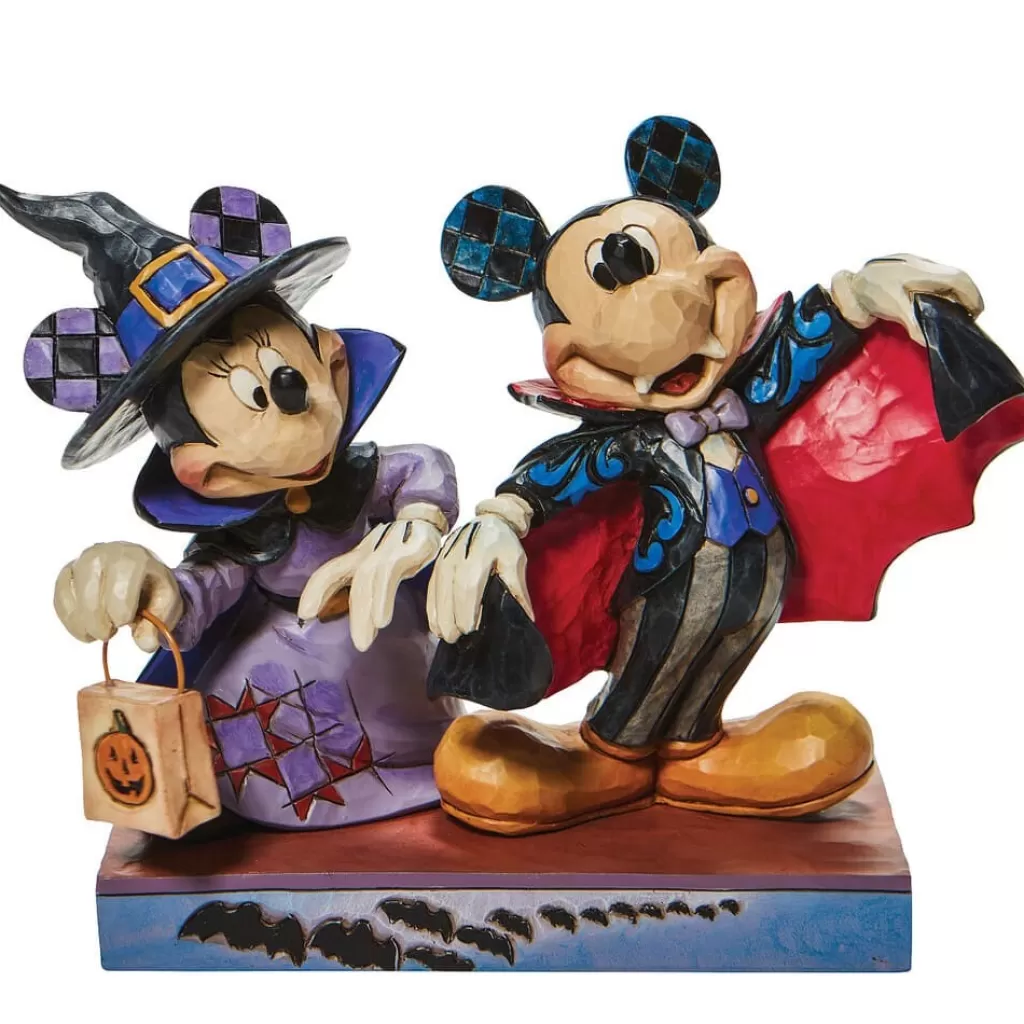 Jim Shore 6008989 Terrifying Trick-Or-Treaters - Mickey And Minnie As A Vampire Cheap