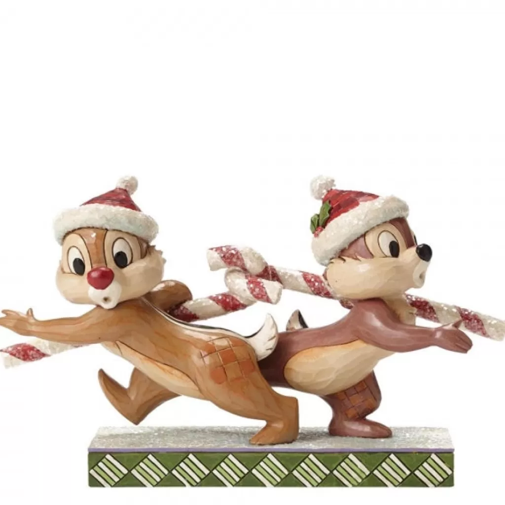 Jim Shore Candy Cane Caper Chip And Dale Figurine 4051975 Fashion