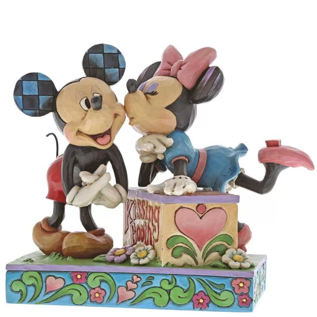 Jim Shore Kissing Booth Mickey & Minnie 6000970 Cheap