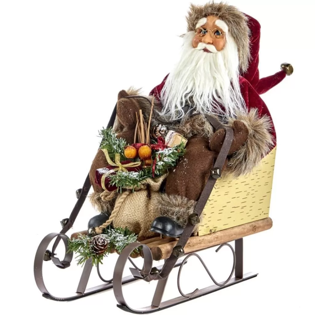 Katherine Collection Katherine's Collection Santa In Woodland Sleigh Kc C 18-741669 Hot