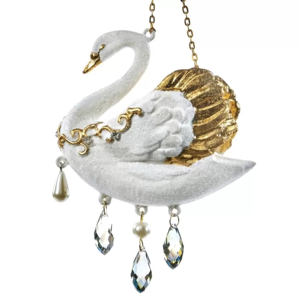 Katherine Collection Katherine's Collection Swan Dangle Ornament Kc 28-628214 Fashion