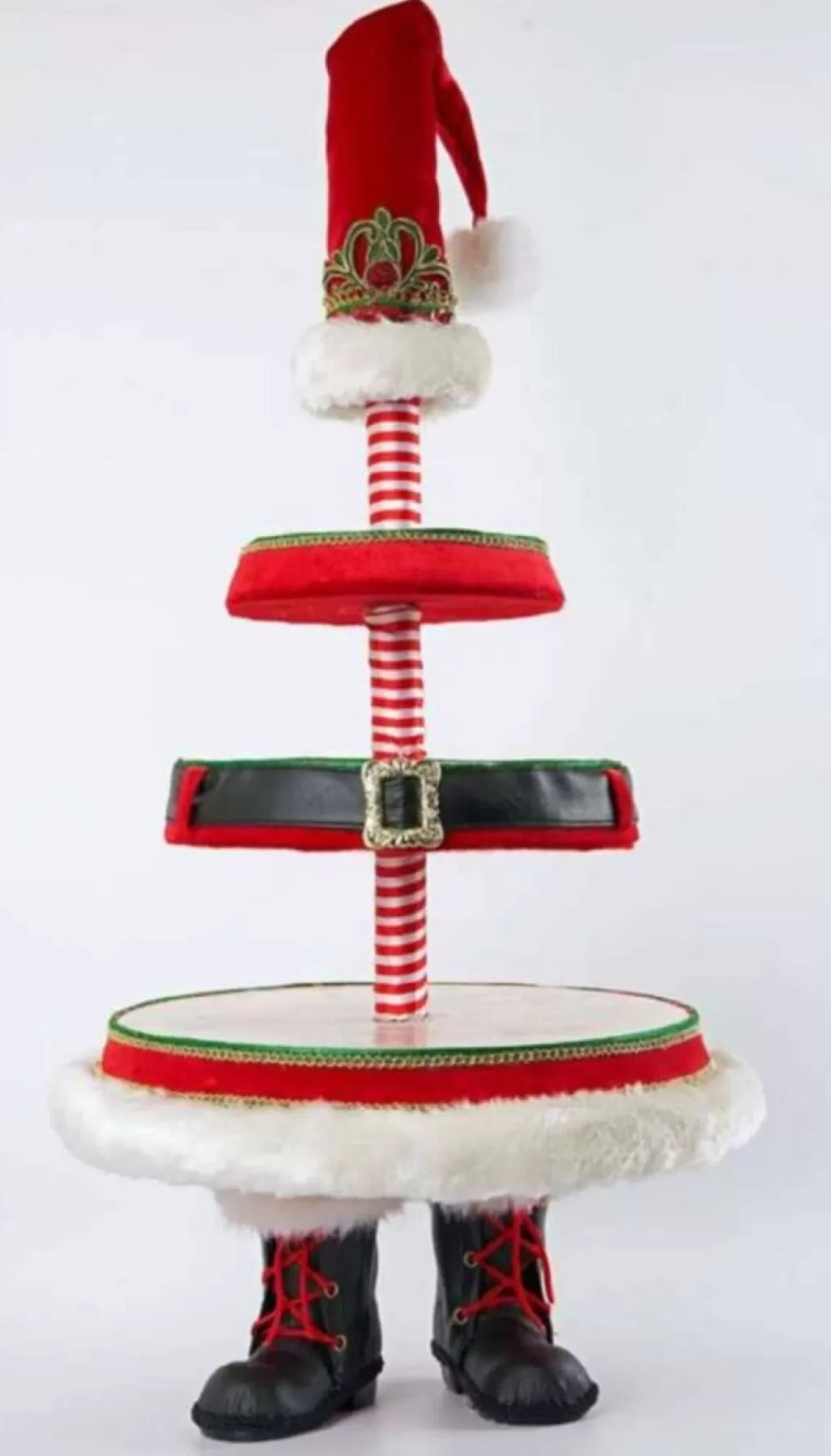 Katherine Collection Kc 28-128248 Katherine's Collection Santa Boots Tray Cake Stand Cheap