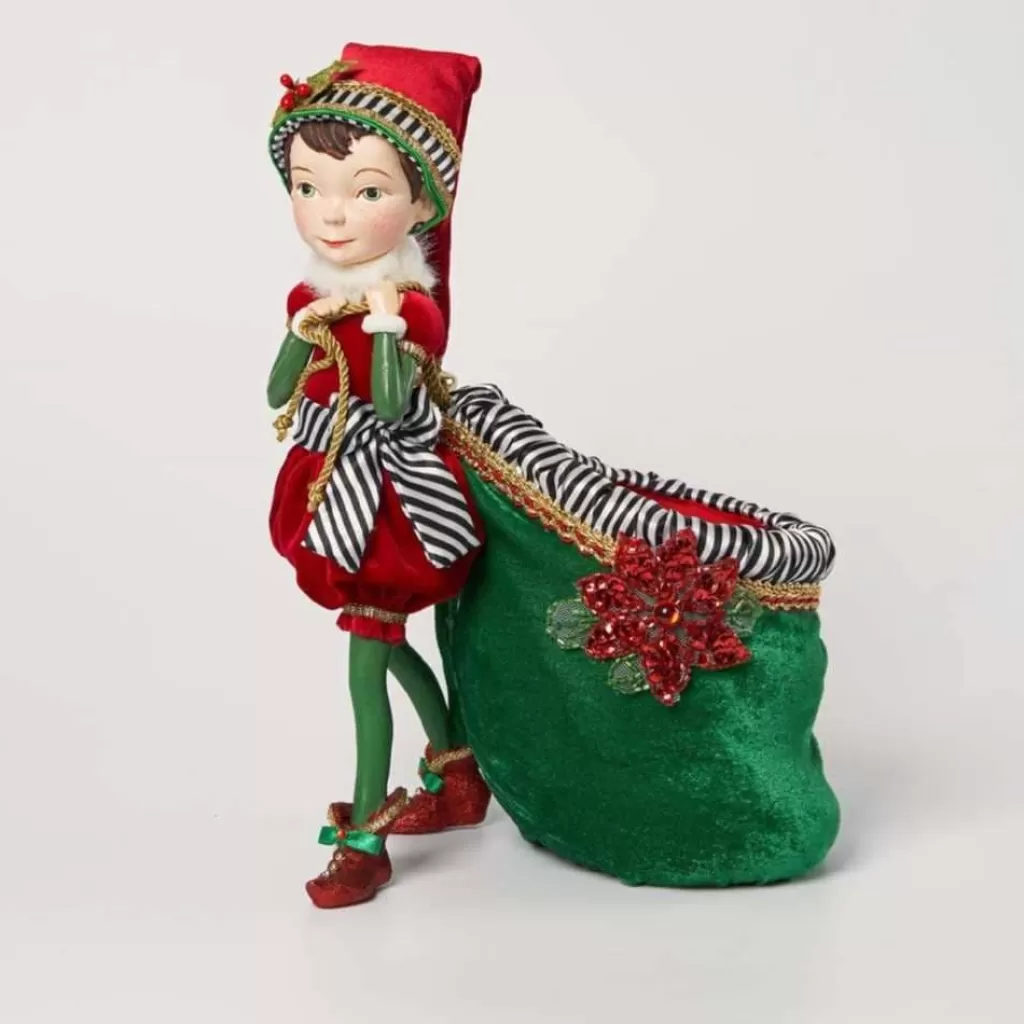 Katherine Collection Kc 28-128276 Katherine's Collection Merry Bright Elf With Bag Flash Sale