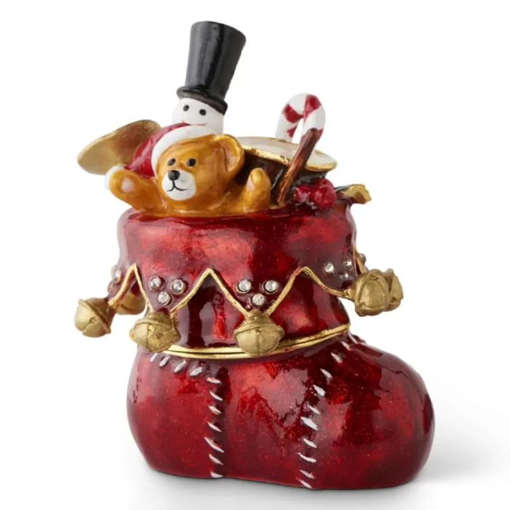 KKInteriors K&K Interiors 53164A - Red Christmas Stocking Hinged Jewelry Box Discount