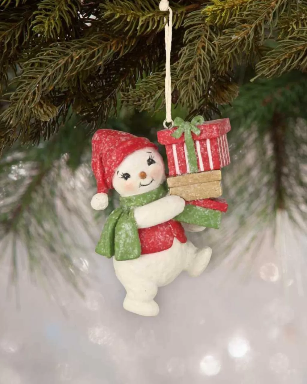 Bethany Lowe Kl8010 Snowman With Presents Ornament Cheap