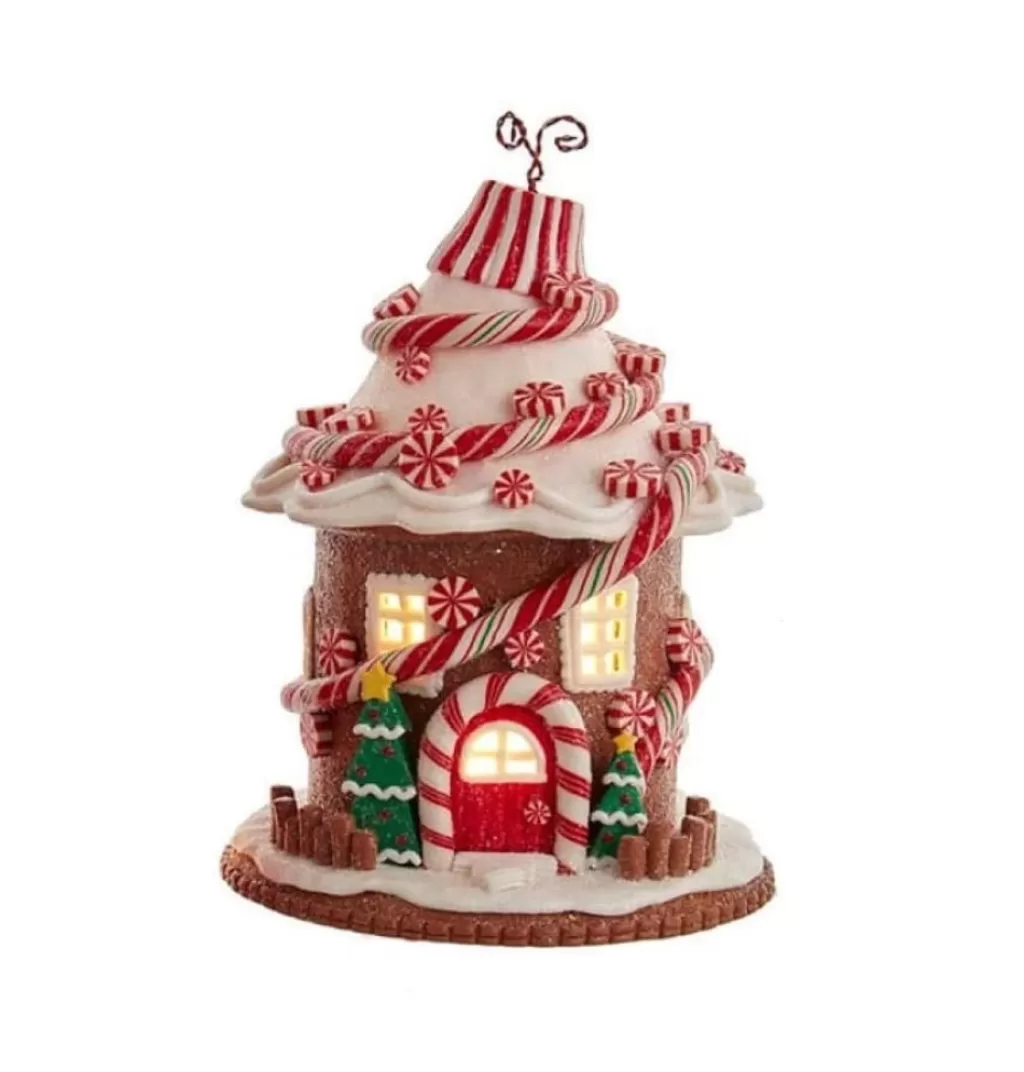 Kurt Adler 7.5" Candy Gingerbread House With C7 Bulb Gbj0022B Online