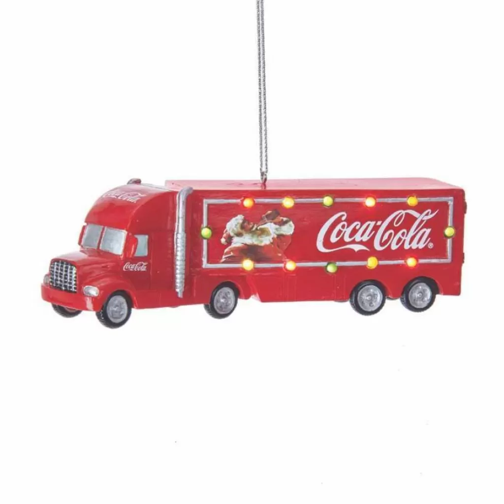 Kurt Adler Cc9185 Coke Truck Ornament With Lights New