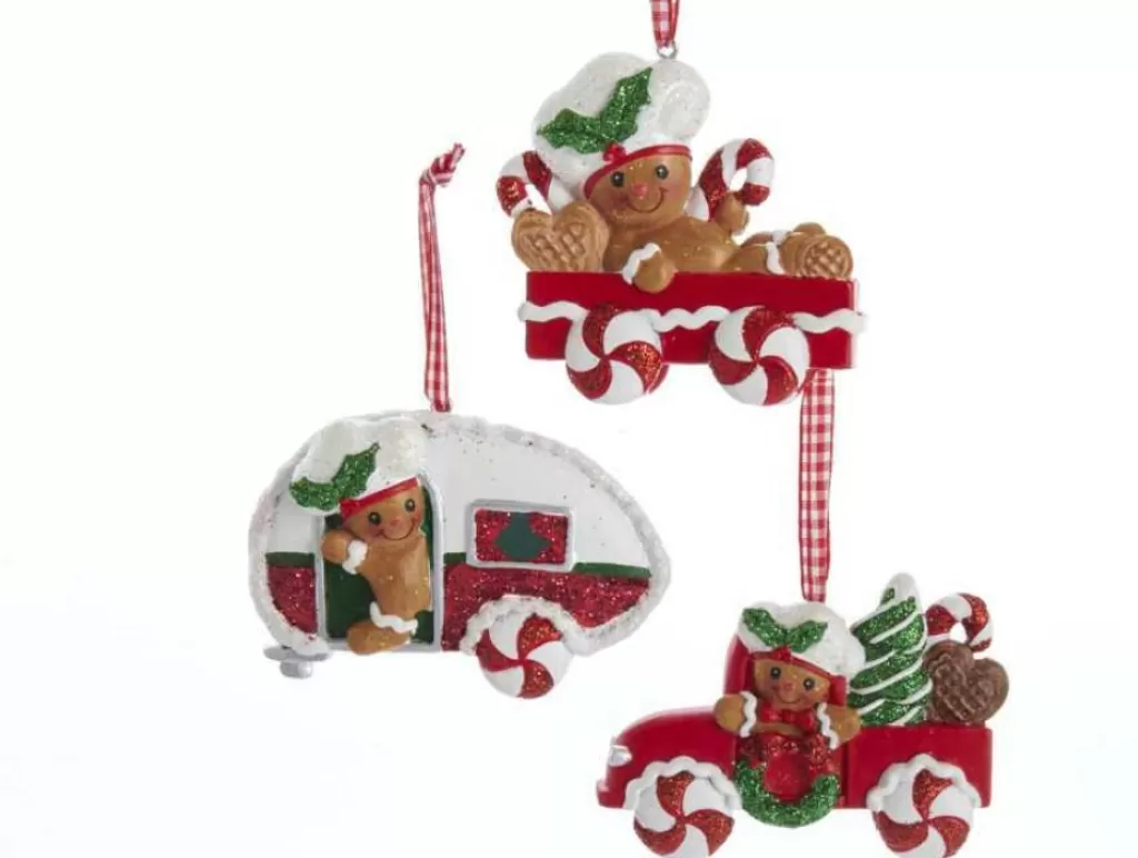 Kurt Adler H5552 Gingerbread Wagon Rv Pickup Truck3 Assorted Clearance