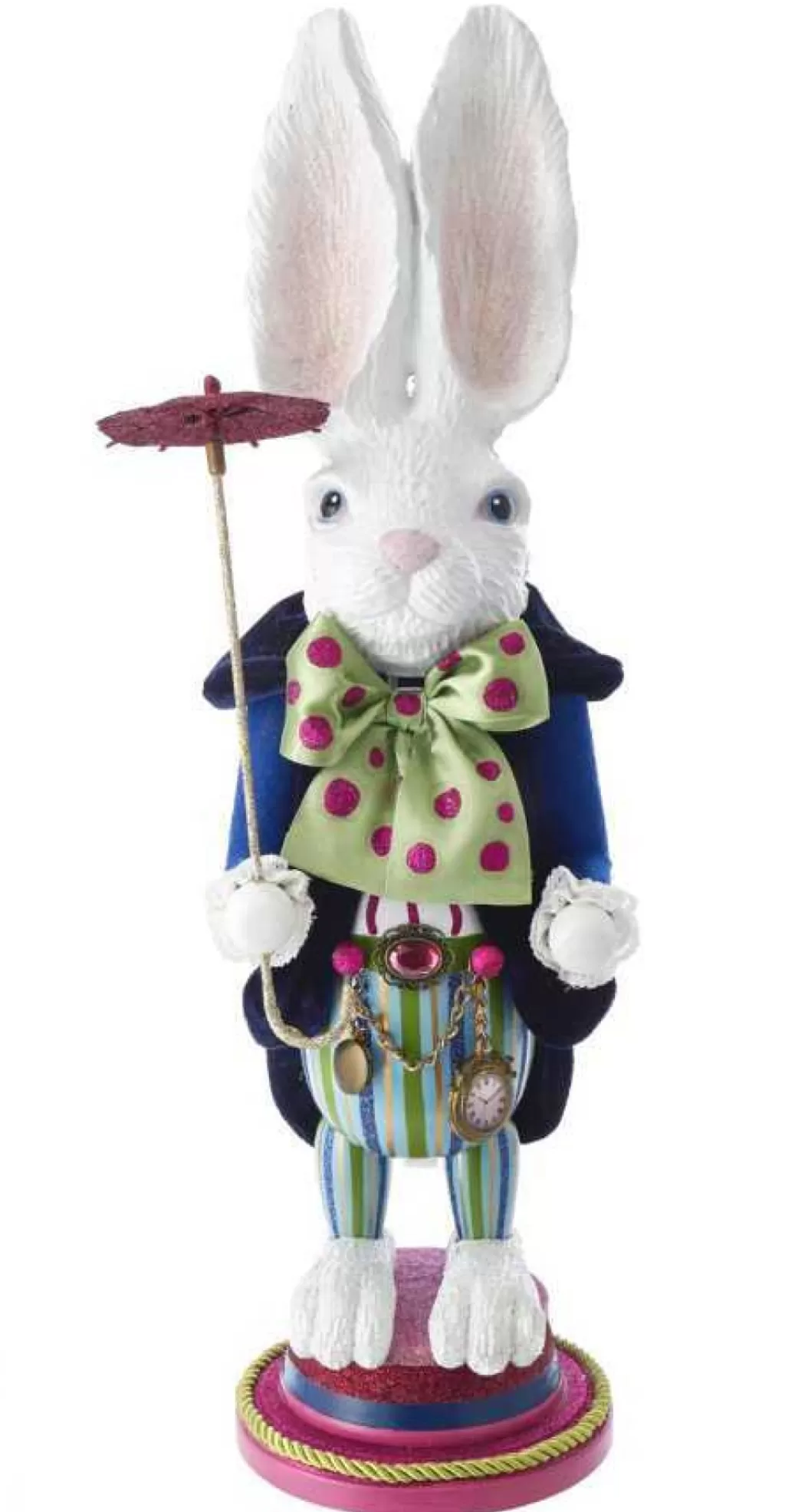 Kurt Adler Ha0382 Hollywood White Rabbit Nutcracker Fashion