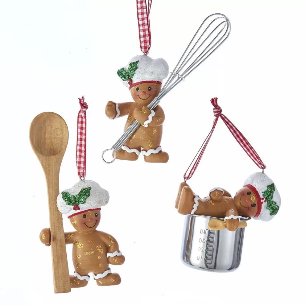 Kurt Adler Nyc H5548 Gingerbread Boy Utensil Ornaments, 3 Assorted Shop