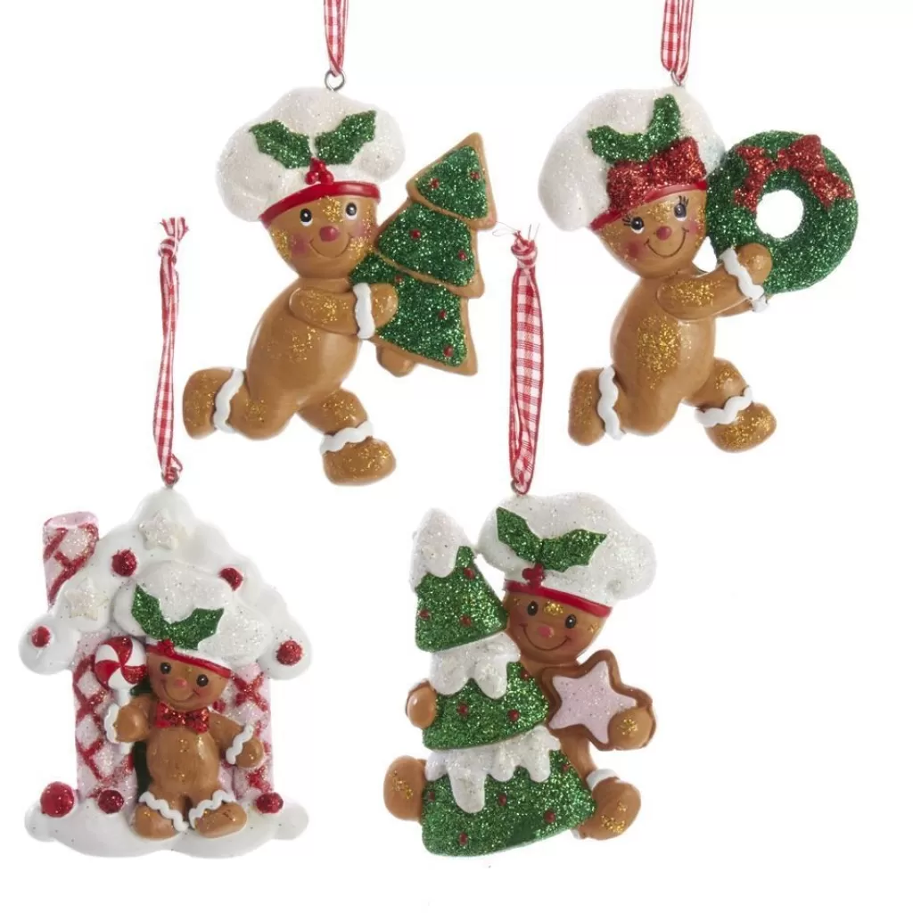 Kurt Adler Nyc H5550 Gingerbread Children Cookie Ornaments, 4 Assorted Shop