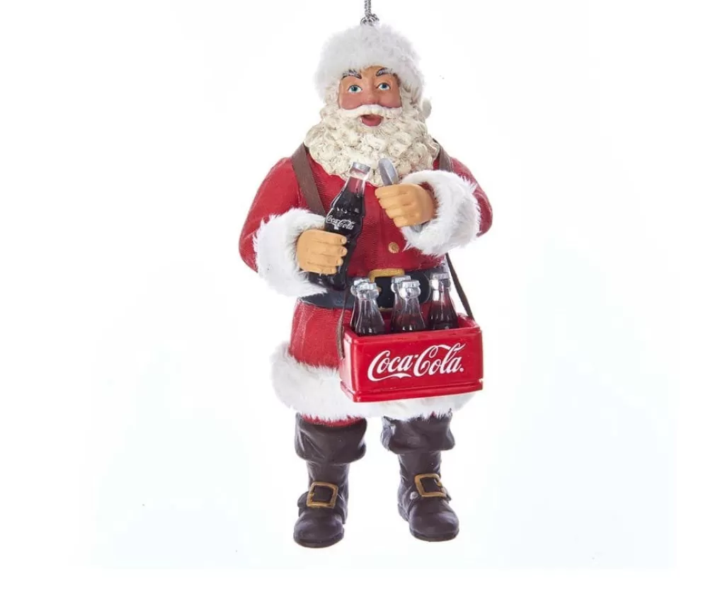 Kurt Adler Santa Opening Coke Bottle Ornament Cc9183 Best Sale