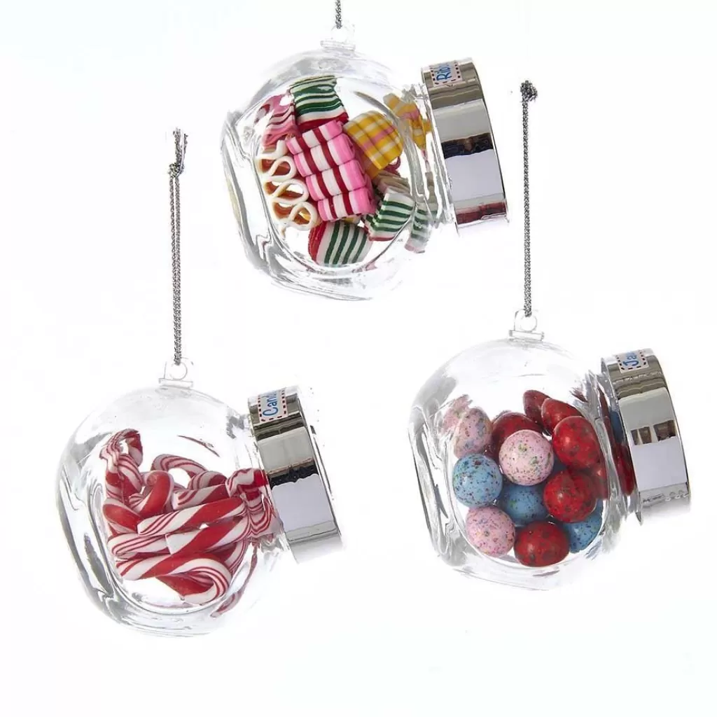 Kurt Adler Kurt S. Adler Nyc Glass Candy Jar Ornament 3 Assorted A1722 Online