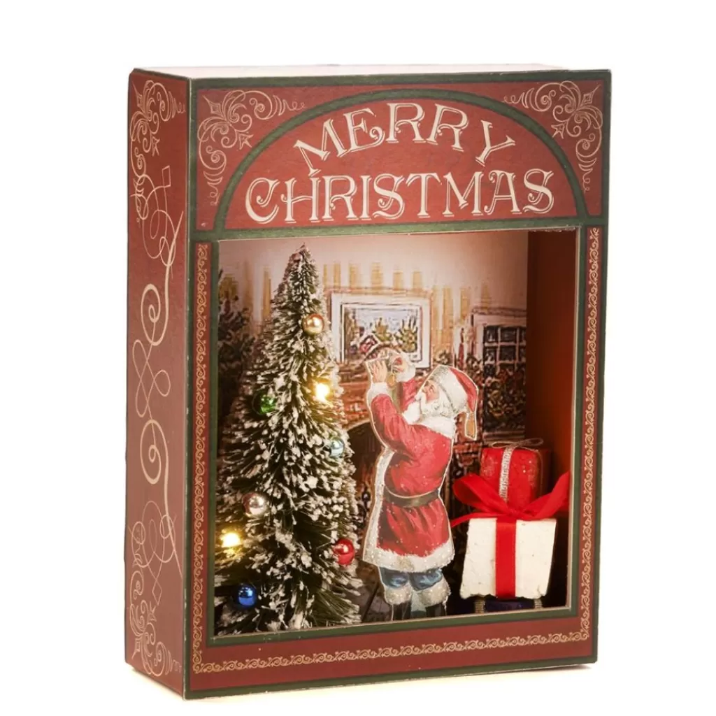 Goodwill Led Light Santa/Tree Diorama Box Y 62405 Sale