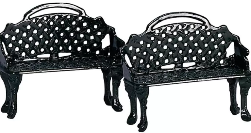 Lemax Patio Bench, Set Of 2 34897 General Cheap