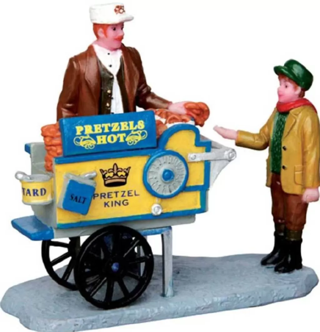 Lemax Pretzel King Pretzel Cart 42238 - Caddington Village Discount