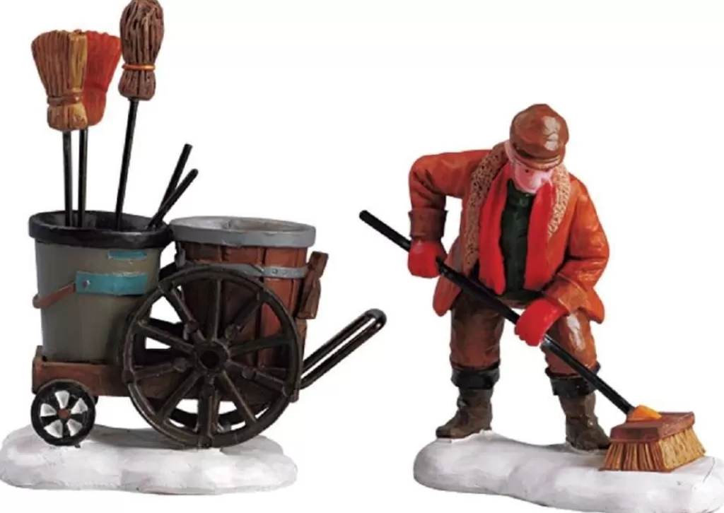 Lemax Street Sweeper Set Of 2 52093 Figurines Fashion