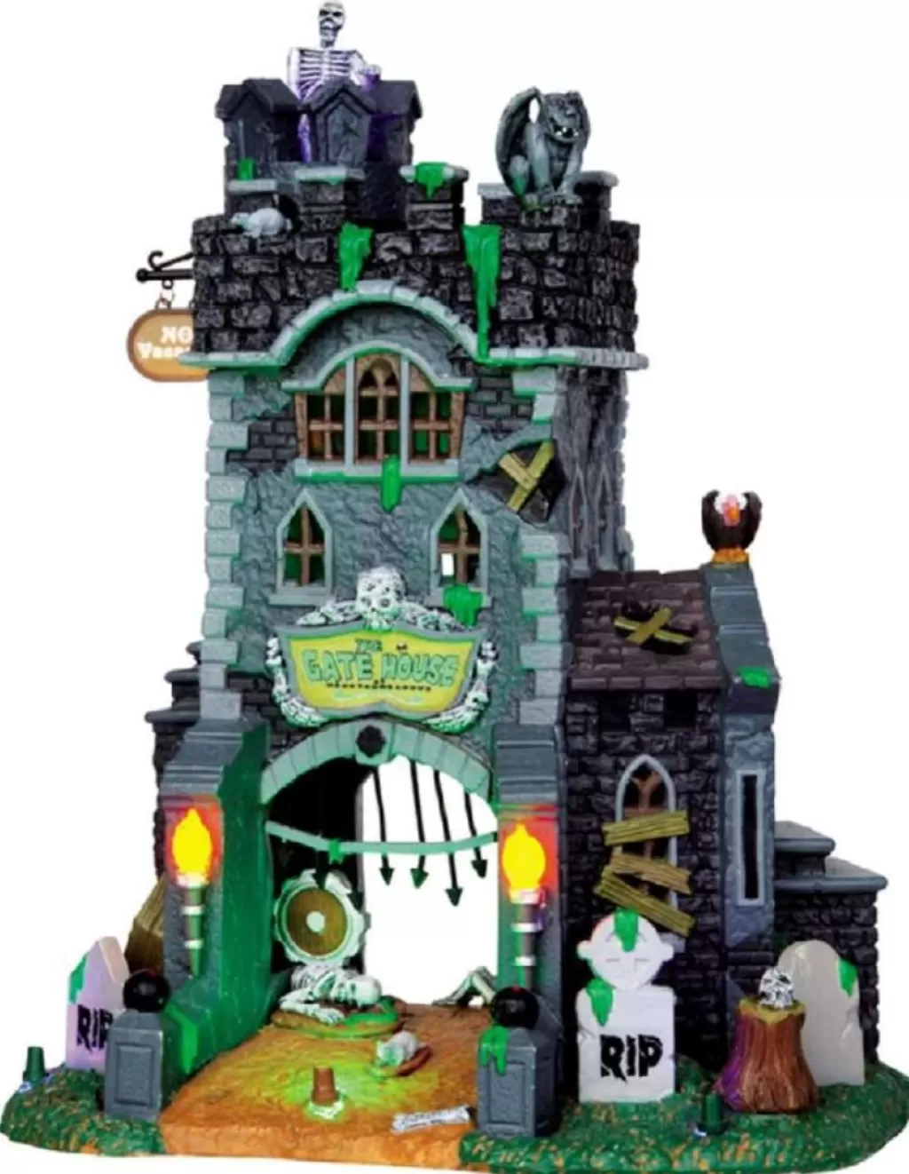 Lemax The Gate House At Haunted Meadows, With 4.5V Adaptor 45663 Spooky Town New