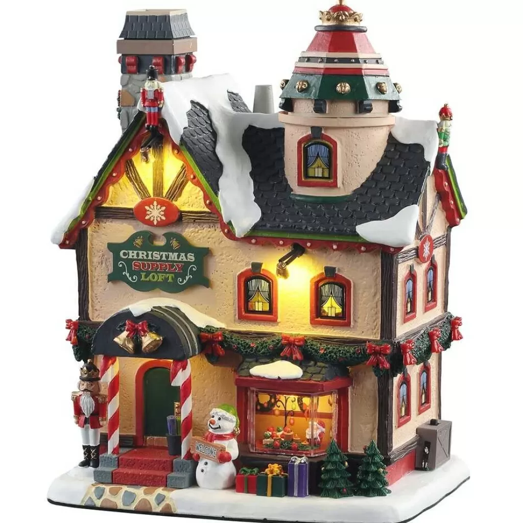 Lemax Village 2021 Christmas Supply Loft (Smoking) 15741 Best Sale