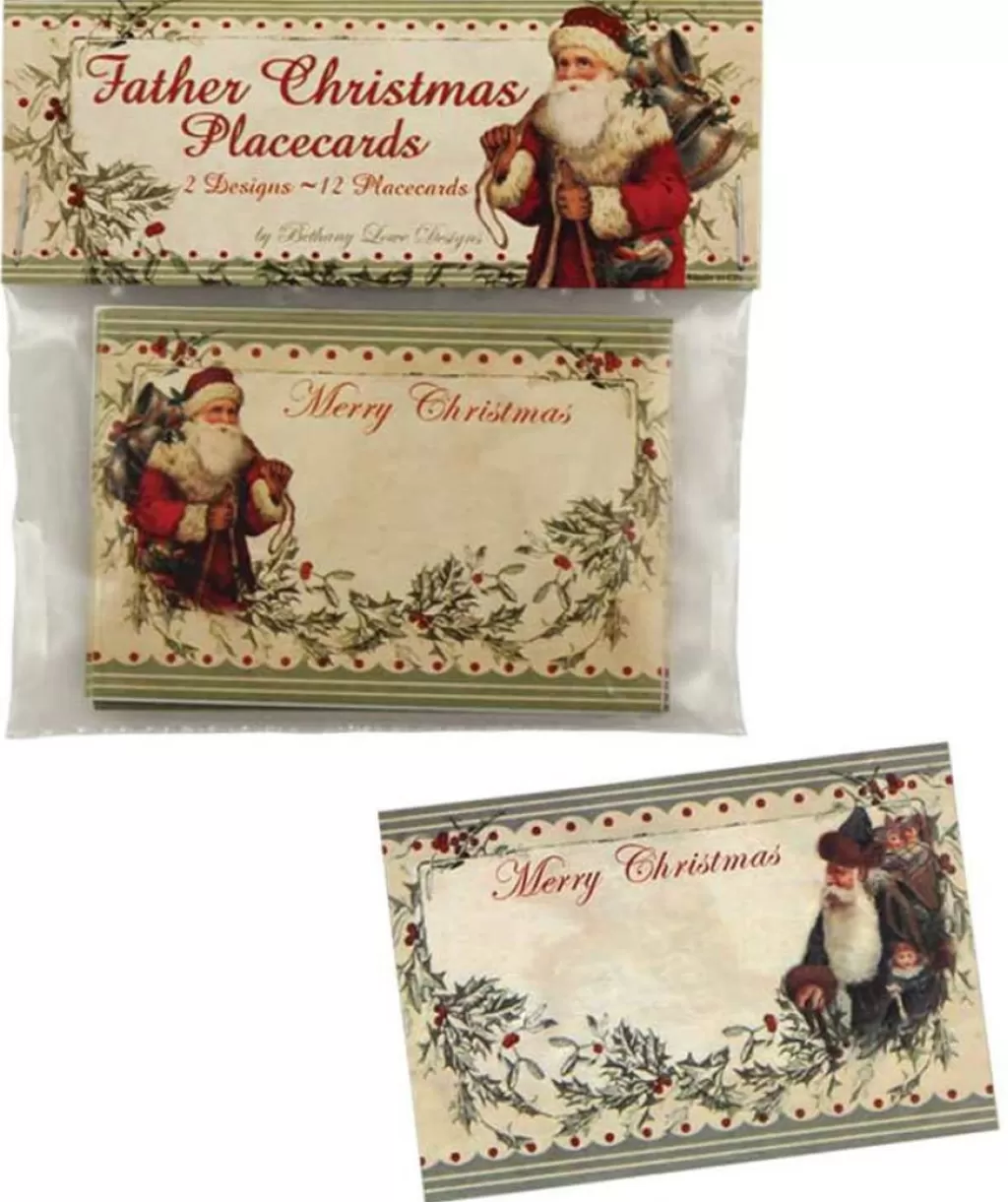 Bethany Lowe Lg2068 Vintage Santa Placecards Outlet