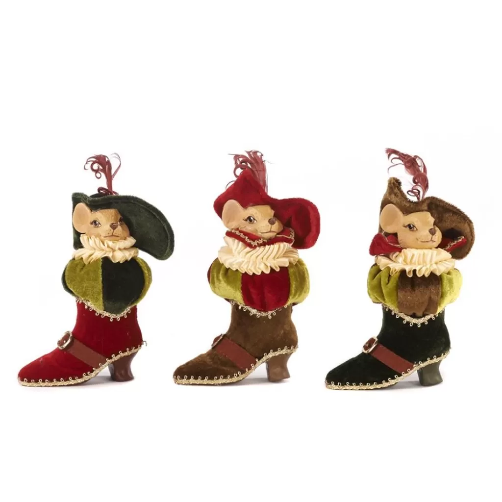 Goodwill Miceketeer Shoe Ornament 3 Assorted J 65206 Flash Sale