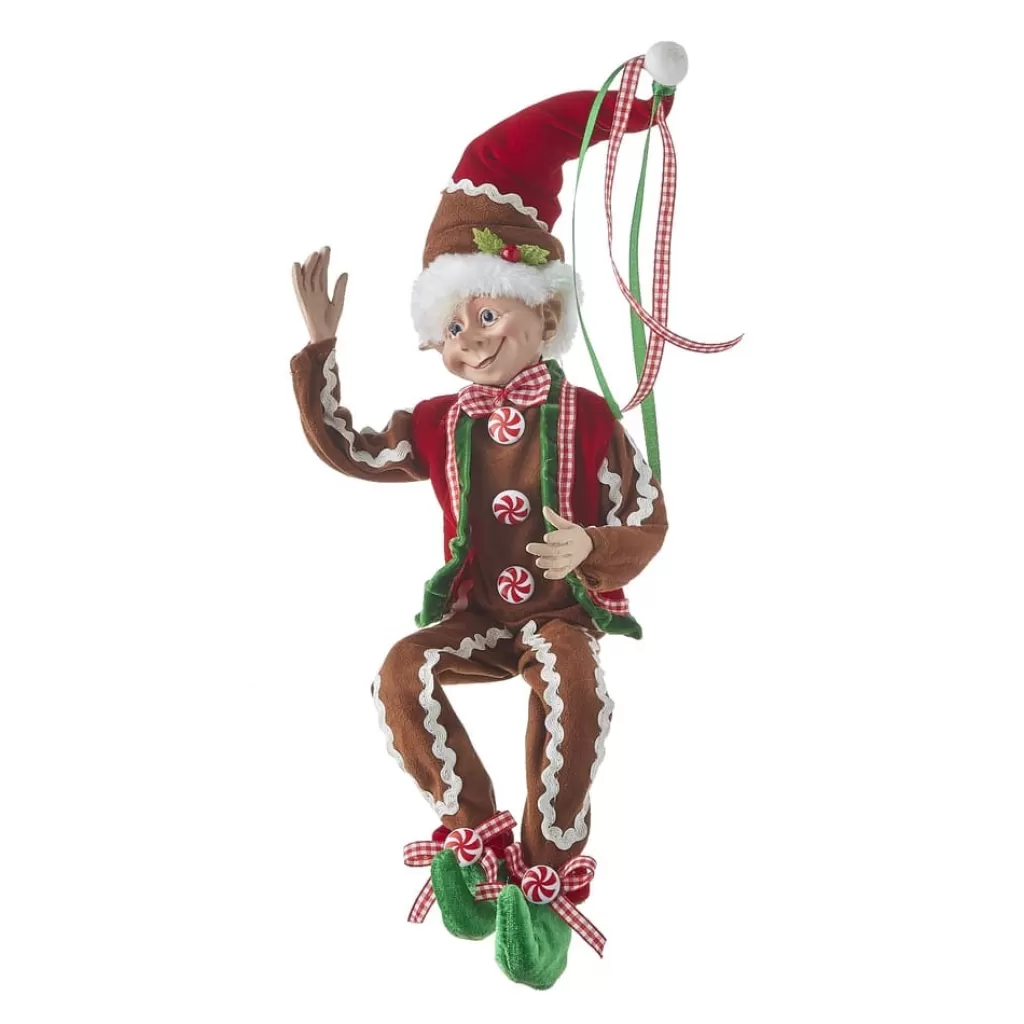 Raz Imports 16Inch Gingerbread Posable Elf 4102262 New