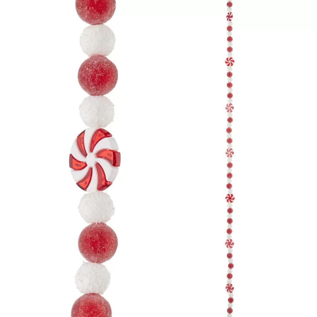 Raz Imports 4Inch Peppermint And Ball Candy Garland G4120013 New