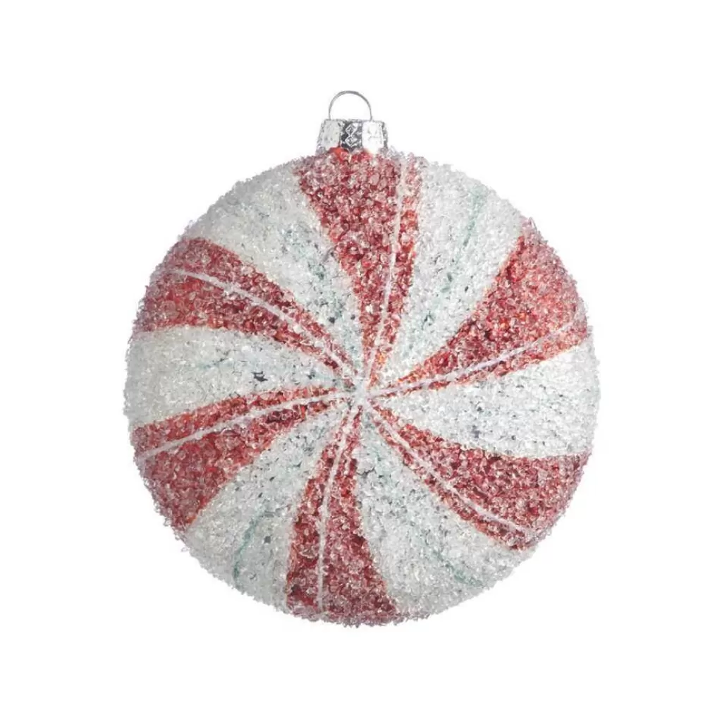 Raz Imports Iced Peppermint Disc Ornament 4022850 Clearance