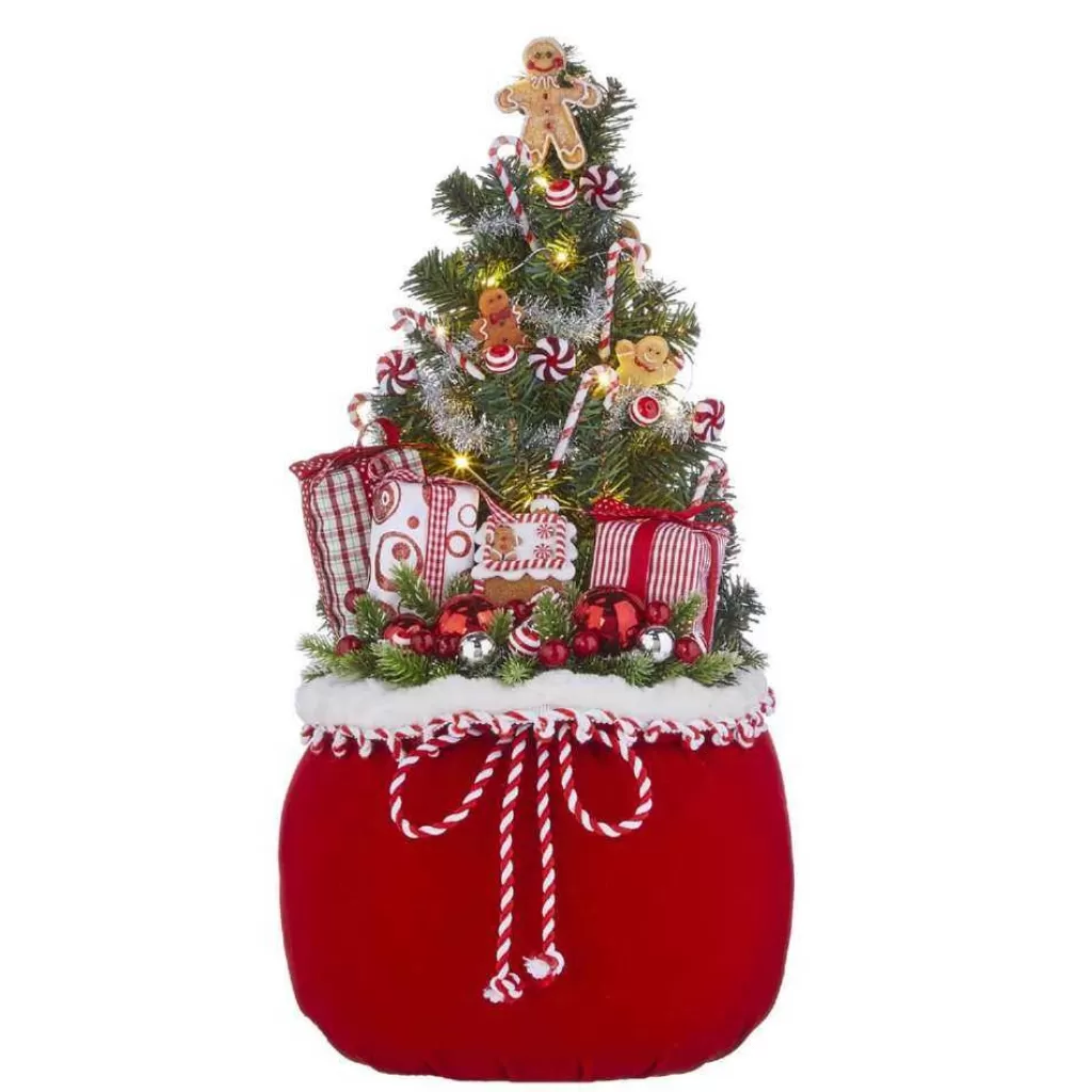 Raz Imports Lighted Tree With Gingerbread In Bag 4015552 Best Sale