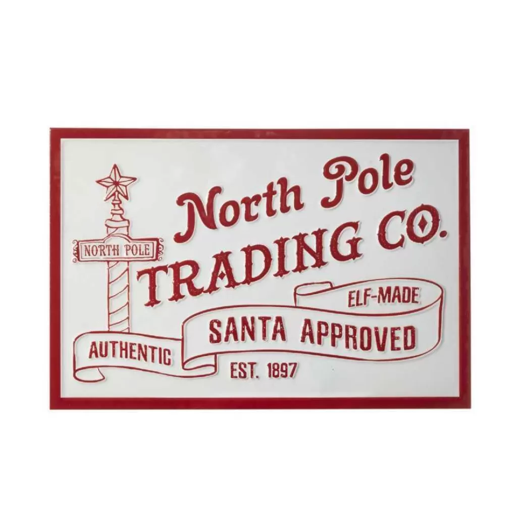 Raz Imports North Pole Trading Company Wall Art 4036322 Fashion