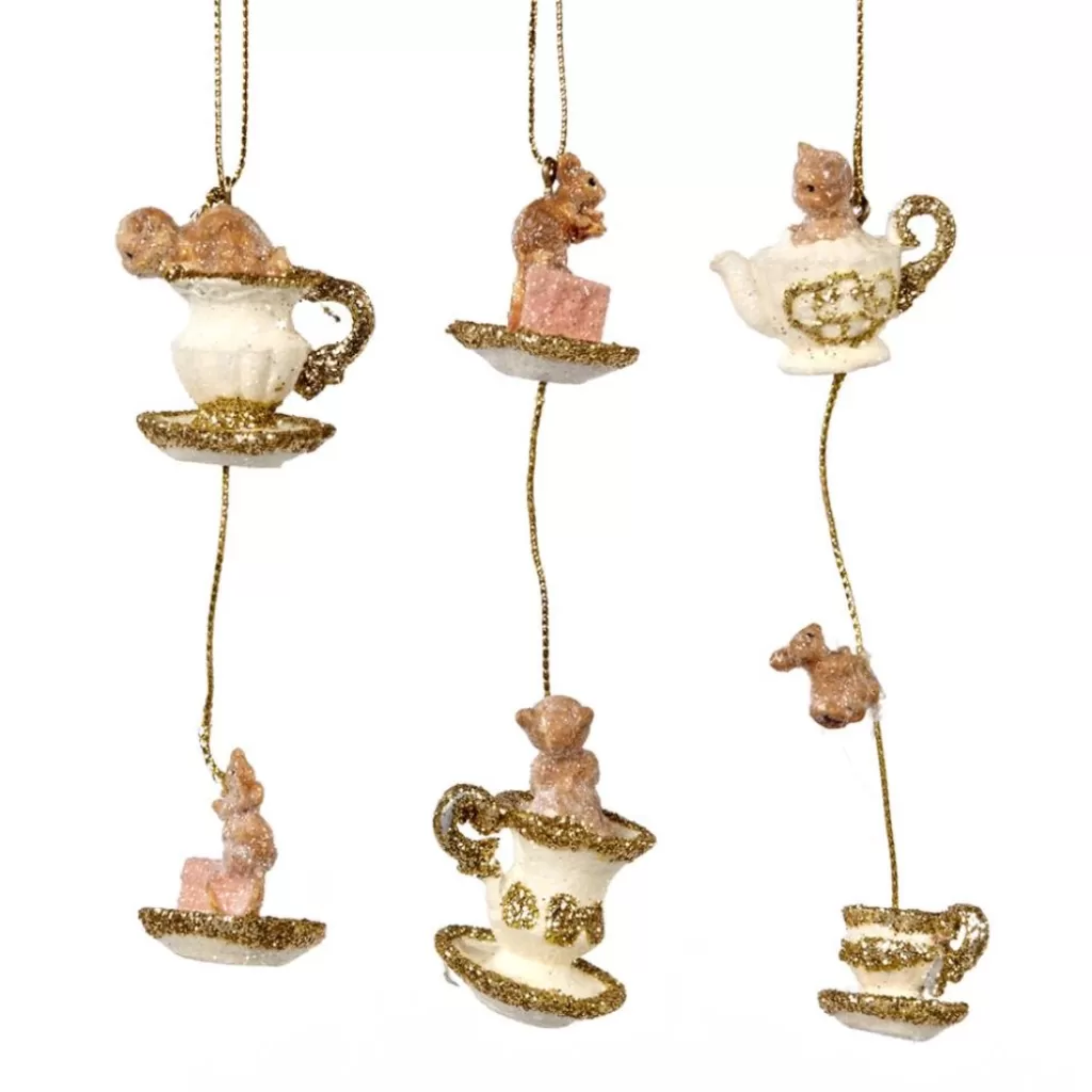 Goodwill Tea Party Cat Dangle Ornament 3 Assorted C 15401 Shop