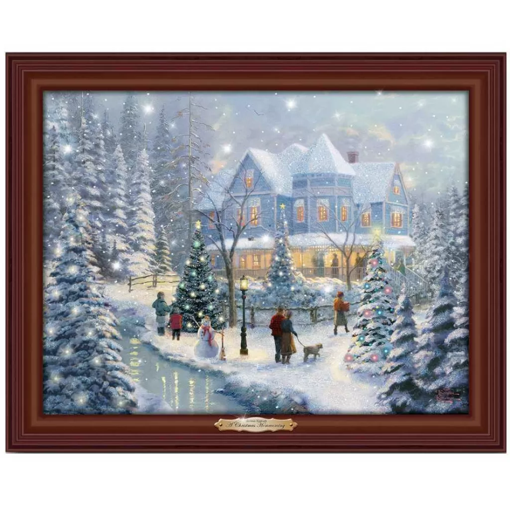 Thomas Kinkade A Christmas Homecoming Canvas Print 01-24410-001 Bradford Exchange Online