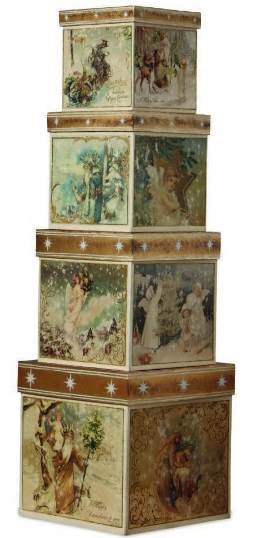 Bethany Lowe Tp6194 A Peaceful Xmas Nest Box Set Of 4 Store