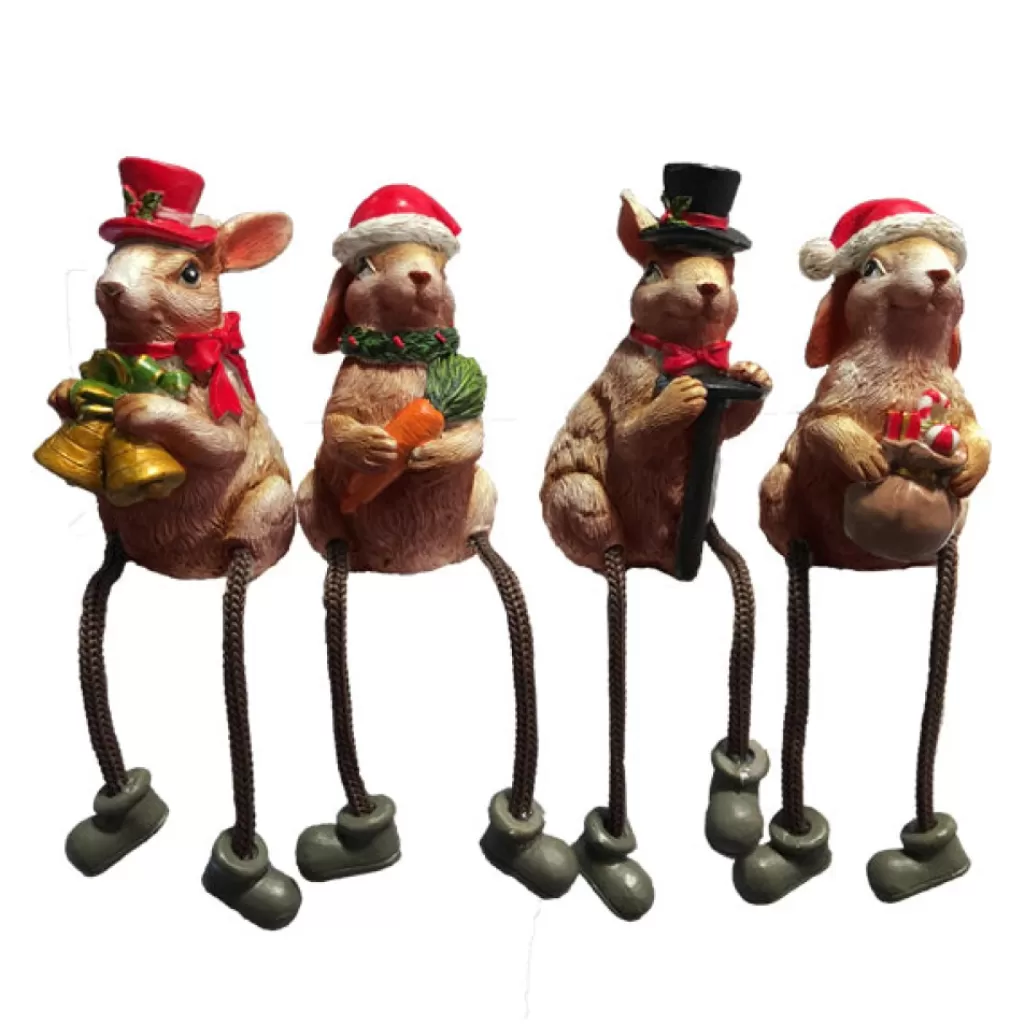 Willow Brooks Secret Christmas Bunny Sitting On Shelf 4 Assorted Wb1200 Outlet